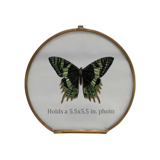 Hello Honey® Brass & Glass 5.5" x 5.5" Photo Frame